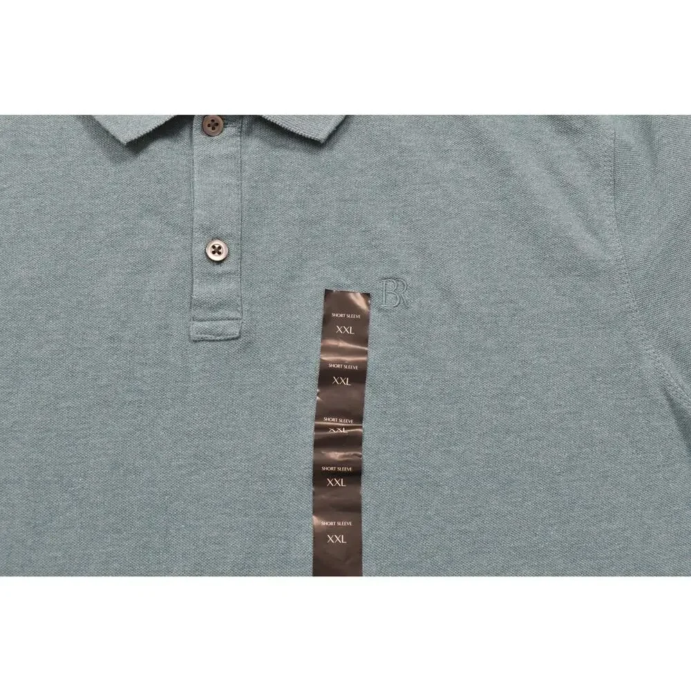 Banana Republic Men's Pique Polo Shirt Size XXL Green Short Sleeve Cotton